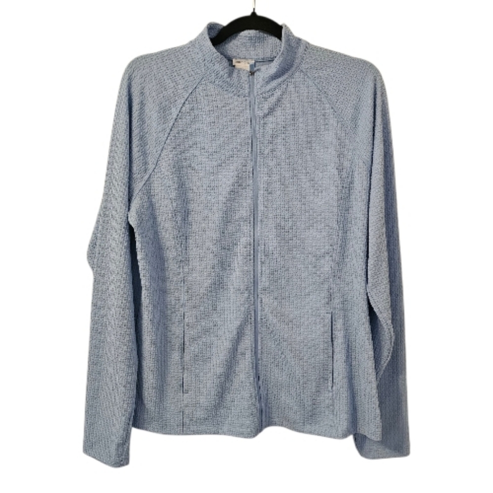 Blue Sigrid Olsen Women's Zip Up Sweater